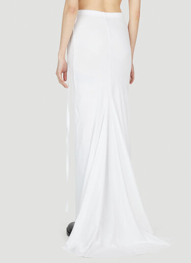 Ann Demeulemeester Vittoria Fishtail Maxi Skirt White ann0252008