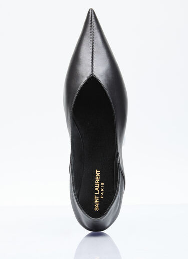 Saint Laurent Nour 皮革拖鞋 黑色 sla0255044