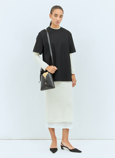 Jil Sander Ellipse Crossbody Bag Black jil0257014