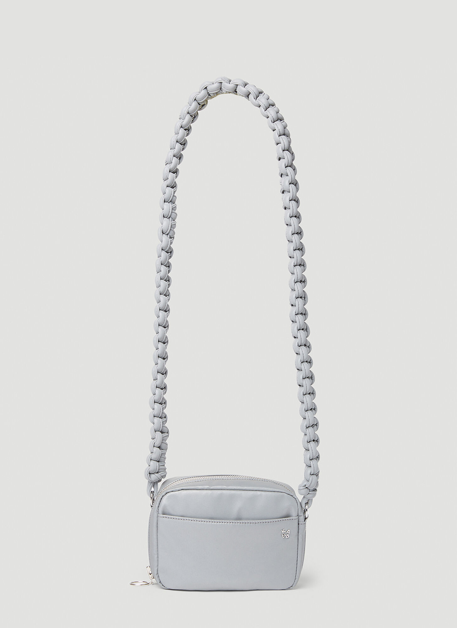 Kara Cobra Camera Shoulder Bag In Silver