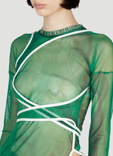 Ottolinger Mesh Wrap Top Green ott0252003