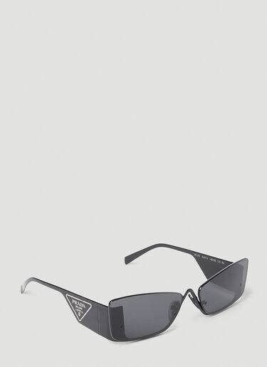 Prada Runway Rectangular Sunglasses Black lpr0251013