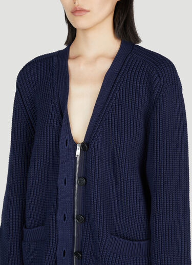 Chunky Knit Cardigan Prada Chunky Knit Cardigan Navy pra0253007