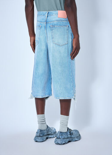 LN-CC® - Acne Studios: Distressed Denim Shorts - Light Blue Acne Studios Distressed Denim Shorts Light Blue acn0165009