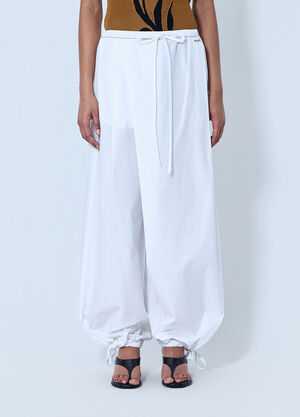 Marni Wide-Leg Drawstring Trousers White mni0264003