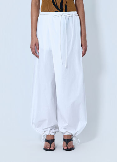 Marni Wide-Leg Drawstring Trousers White mni0264003
