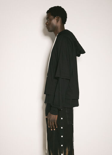 Rick Owens DRKSHDW Hustler Hooded T-Shirt Black drk0158007