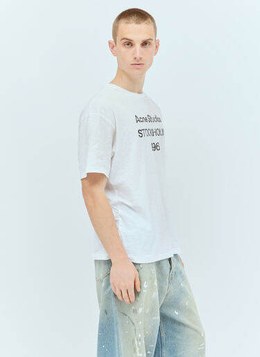 Acne Studios Logo Print T-Shirt White acn0155027