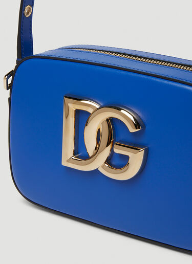 Dolce & Gabbana Logo Plaque Shoulder Bag Blue dol0249076