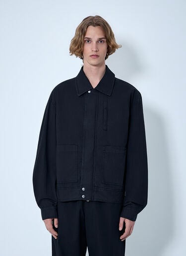 Dries Van Noten Cotton Jacket with Snap Fastening Black dvn0163003