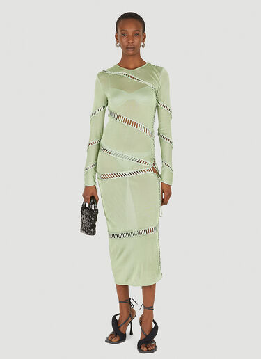 Puzzle Long Sleeve Dress Isa Boulder Puzzle Long Sleeve Dress Green isa0249005