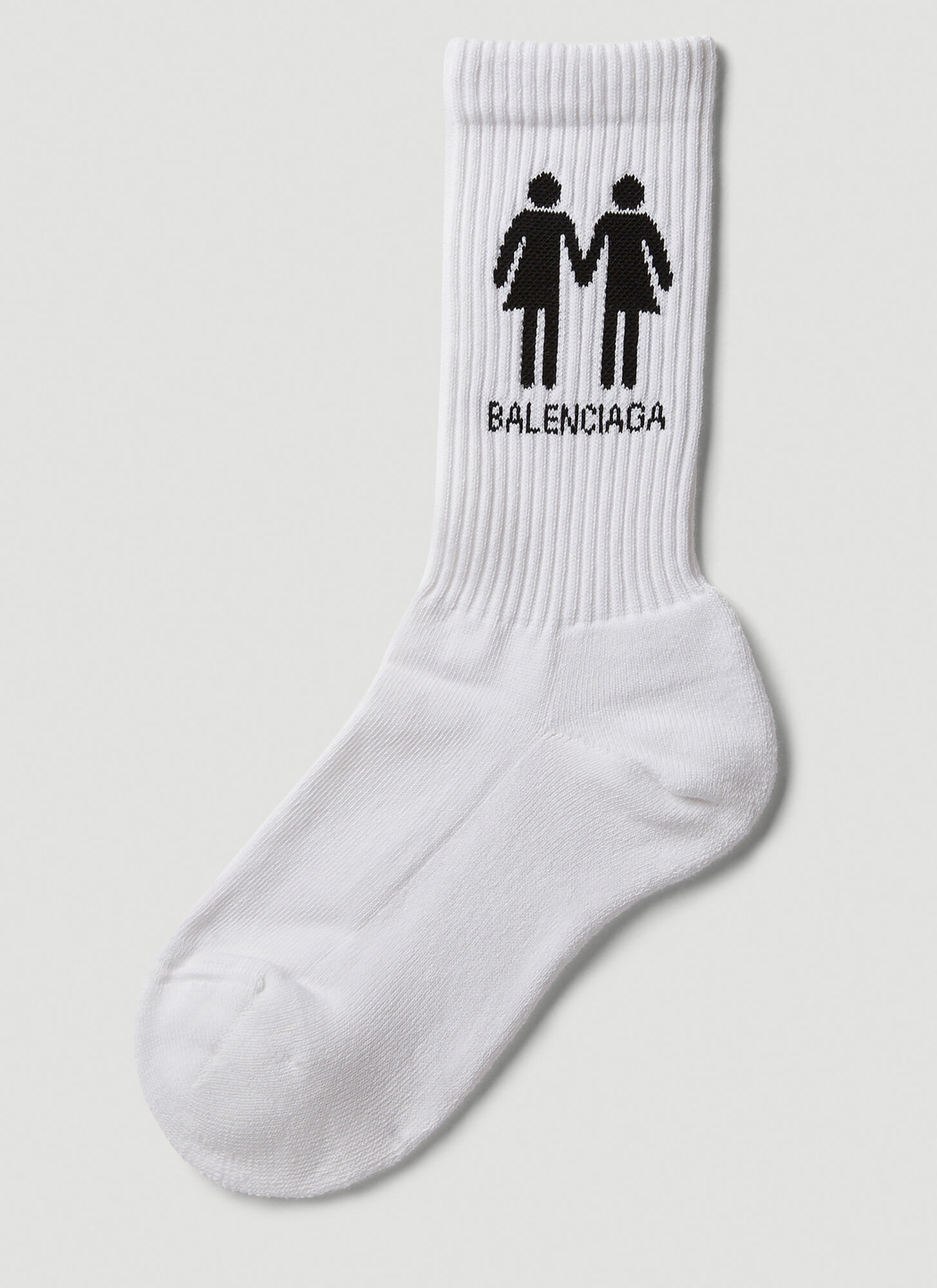 Balenciaga Pride Tennis Socks In White