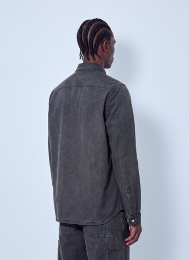 LN-CC® - Rick Owens DRKSHDW: Denim Shirt - Grey Rick Owens DRKSHDW Denim Shirt Grey drk0166001