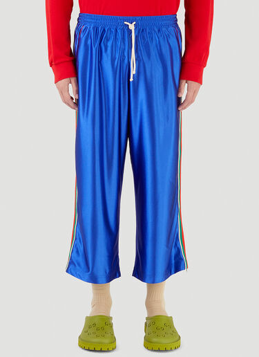 Gucci Shiny Jersey Pants Blue guc0145003