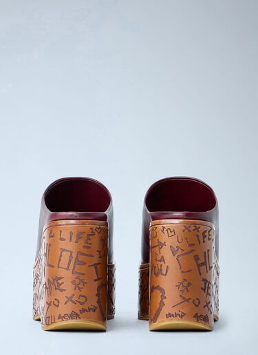 LN-CC® - Chloé: Maxime Wedge Mules - Burgundy Chloé Maxime Wedge Mules Burgundy chl0265030