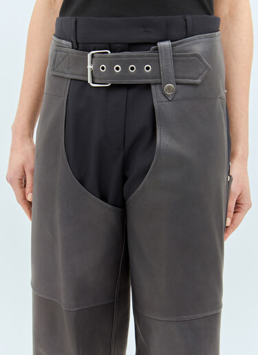 Sportmax Nappa Leather Chaps Brown spx0258014