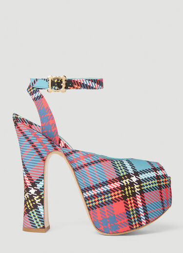 Vivienne Westwood Vargas Elevated Platform Peep Toe Heels Blue vvw0251137