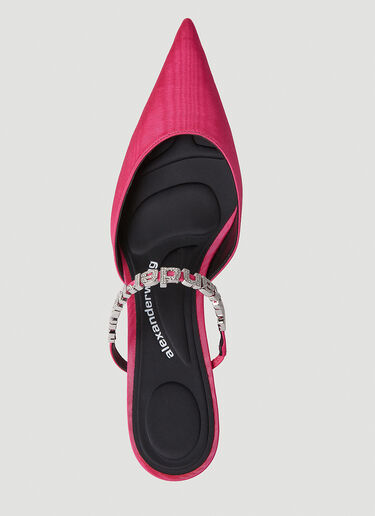 Alexander Wang Delphine Logo Strap Mules Pink awg0251053