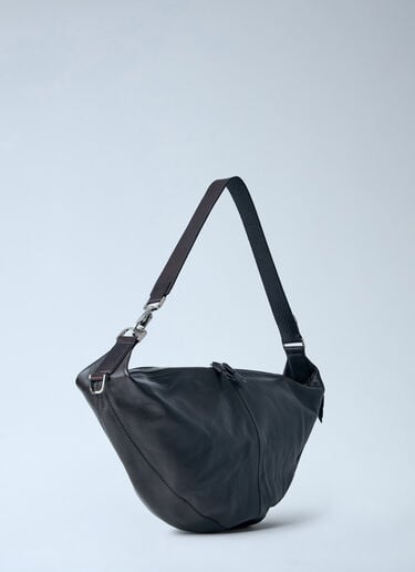 Lemaire Quiver Clip Leather Shoulder Bag Dark Brown lem0264035