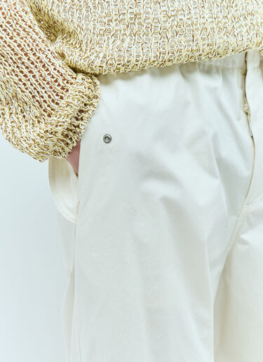Jil Sander 膝部褶裥长裤 白色 jil0155005