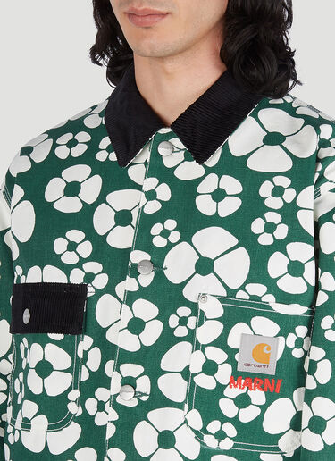 Marni x Carhartt Floral Print Jacket Green mca0150010