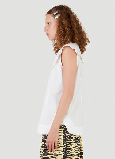 Poplin Button-Up Top GANNI Poplin Button-Up Top White gan0246010