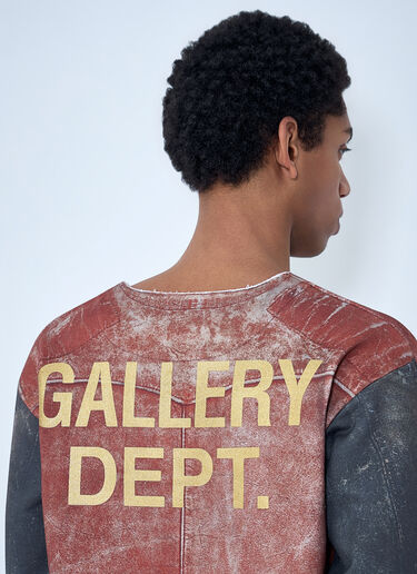 Gallery Dept. Raw-Edge Zip-Print Top Brown gdp0162061