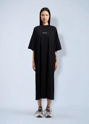 Palm Angels Milan LA Maxi T-shirt Dress Black pma0264196
