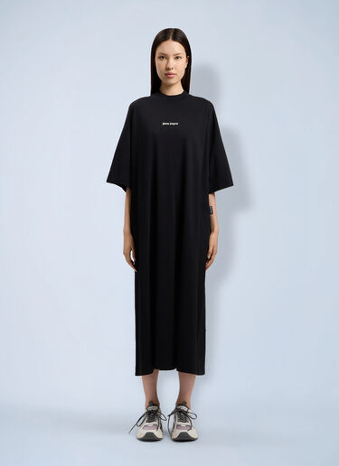 Palm Angels Milan LA Maxi T-shirt Dress Black pma0264196