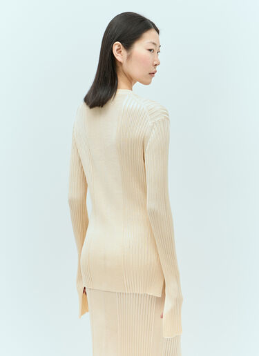 Jil Sander 罗纹针织毛衣  乳白色 jil0255015