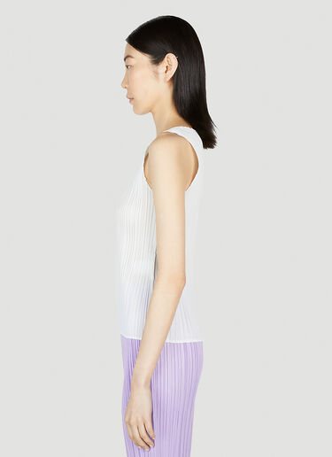 Pleats Please Issey Miyake Pleated Tank Top White plp0252012