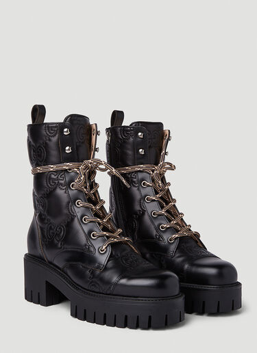 Gucci GG Quilted Ankle Boots Black guc0251084