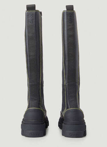 GANNI Cleated Chelsea Boots Black gan0246123