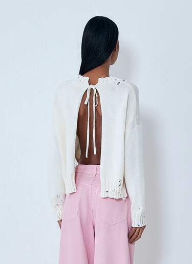 Marni Logo Motif Sweater Cream mni0263004