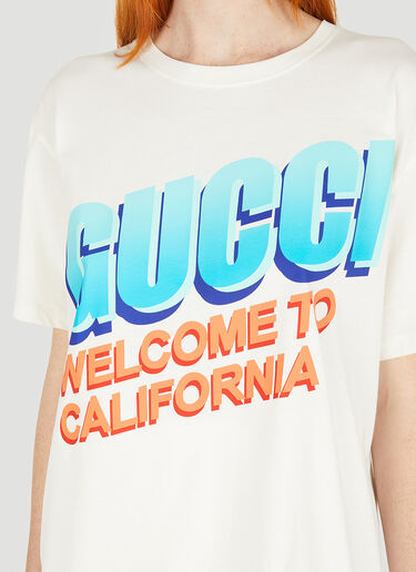 Gucci Welcome To California Tシャツ ホワイト guc0250064