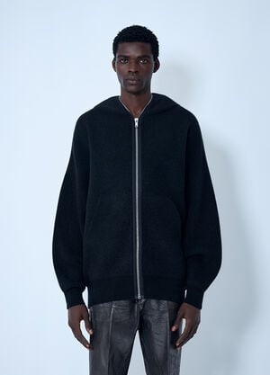Rick Owens Gimp Hooded Zip-Up Sweatshirt Black ric0162006
