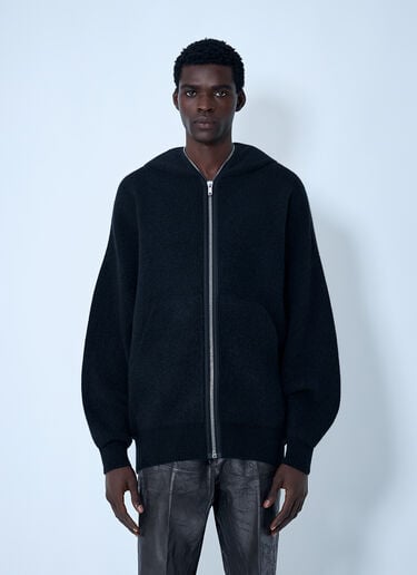 Gimp Hooded Zip-Up Sweatshirt Rick Owens Gimp Hooded Zip-Up Sweatshirt Black ric0162006