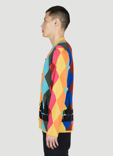 Comme Des Garçons Homme Plus 菱格开衫 黄色 hpl0152005