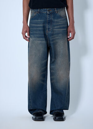 VETEMENTS Wide-Leg Denim Trousers Navy vet0164007