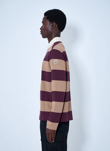 LN-CC® - Moncler: Striped Rugby Shirt - Brown Moncler Striped Rugby Shirt Brown mon0165017