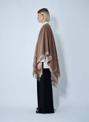 Max Mara Hilde Logo Motif Scarf Camel max0261035