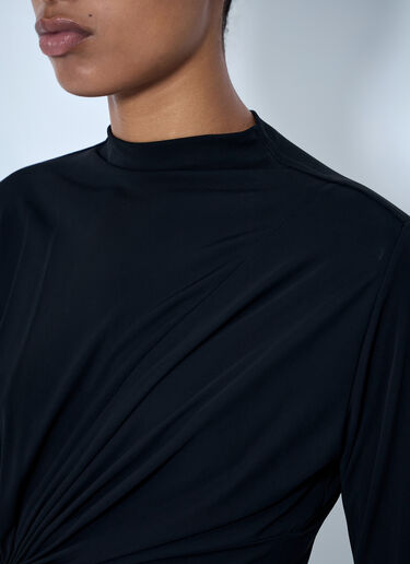 LN-CC® - Bottega Veneta: Twist Detail Long Sleeve Top - Black Bottega Veneta Twist Detail Long Sleeve Top Black bov0264061
