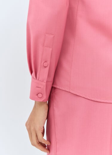 Gucci Wool-And-Mohair-Blend Shirt Pink guc0258011