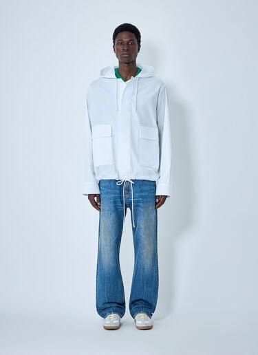 Lacoste Runway Hooded Poplin Jacket White lac0164002