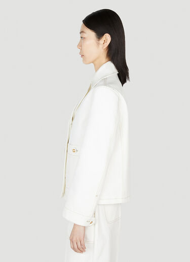 Gucci 对比色饰边夹克 白色 guc0251199