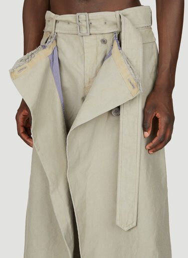Dries Van Noten Tailored Wrap-Around Pants Grey dvn0156009