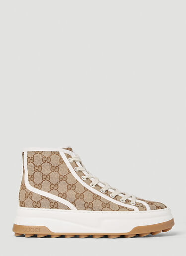 Gucci GG Canvas High Top Sneakers Beige guc0253130
