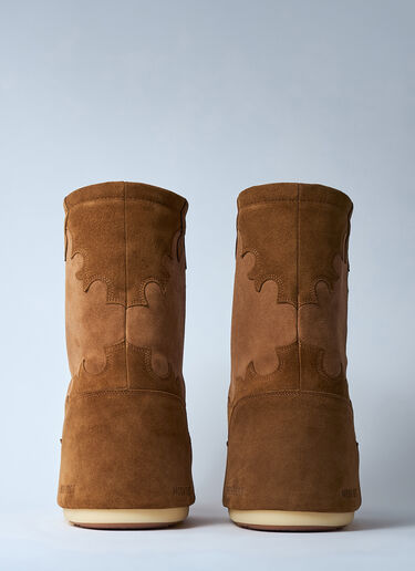 Moon Boot Icon Suede Embroidery Boots Brown mnb0360003