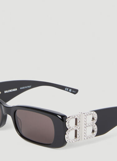 Balenciaga Dynasty Rectangle Sunglasses Black bal0352017