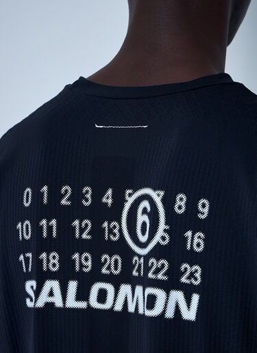 MM6 Maison Margiela x Salomon 徽标图案 T 恤 黑色 mms0161004